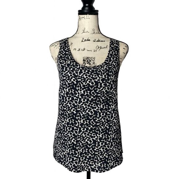 Banana Republic Black & White Polka Dot Tank Top | Size M | Lightweight Sleevele - Picture 1 of 5